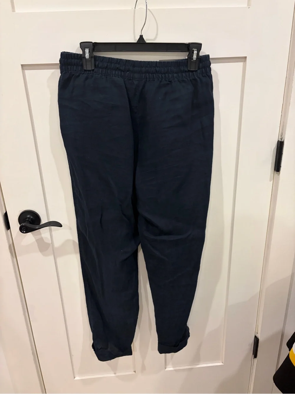 H&M navy linen pants size S